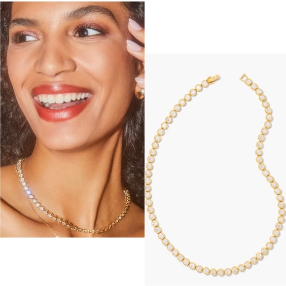 Kendra Scott Jewelry Kendra Scott Carmen Gold Tennis Necklace In